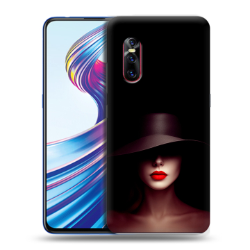 Силиконовый чехол на Vivo V15 Pro с принтом Девушка в шляпе