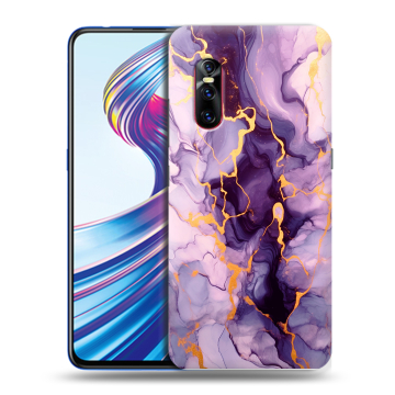 Силиконовый чехол на Vivo V15 Pro с принтом Мрамор