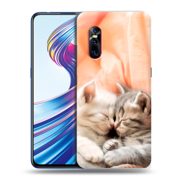 Силиконовый чехол на Vivo V15 Pro с принтом Котята