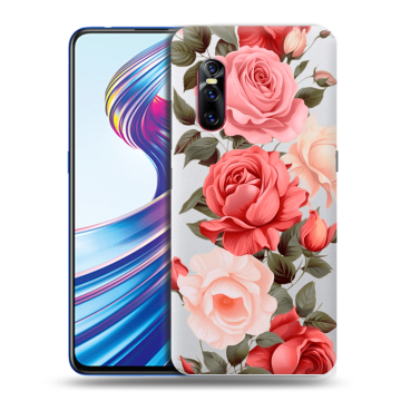 Силиконовый чехол на Vivo V15 Pro с принтом Розы