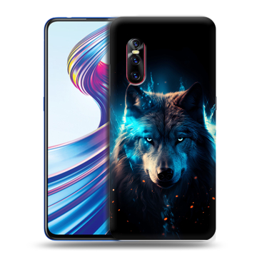 Силиконовый чехол на Vivo V15 Pro с принтом Волк ночной