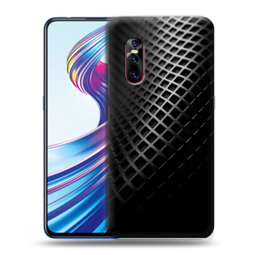 Силиконовый чехол на Vivo V15 Pro с принтом Текстура металла