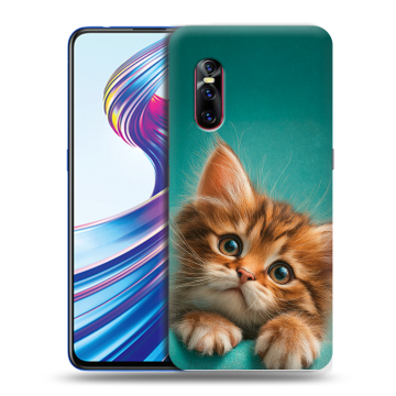 Силиконовый чехол на Vivo V15 Pro с принтом котенок