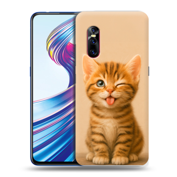 Силиконовый чехол на Vivo V15 Pro с принтом котенок