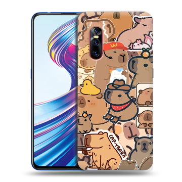 Силиконовый чехол на Vivo V15 Pro с принтом капибара