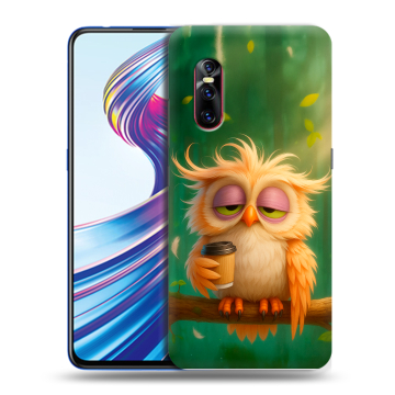 Силиконовый чехол на Vivo V15 Pro с принтом сова
