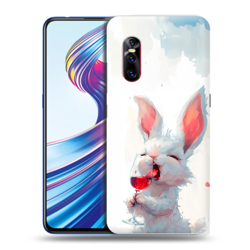 Силиконовый чехол на Vivo V15 Pro с принтом кролик зайчик