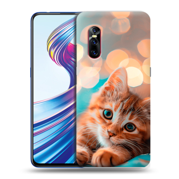 Силиконовый чехол на Vivo V15 Pro с принтом котик