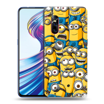 Силиконовый чехол на Vivo V15 Pro с принтом Миньоны