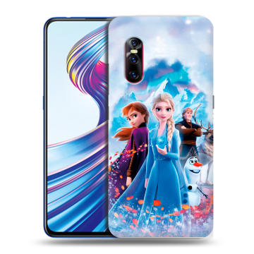 Силиконовый чехол на Vivo V15 Pro с принтом Холодное сердце Frozen