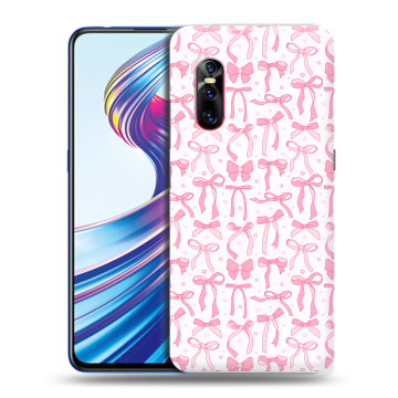Силиконовый чехол на Vivo V15 Pro с принтом Розовые бантики