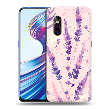 Силиконовый чехол на Vivo V15 Pro с принтом цветы лаванда