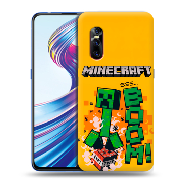 Силиконовый чехол на Vivo V15 Pro с принтом Майнкрафт Minecraft