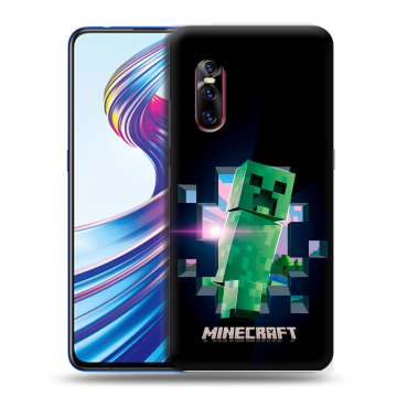 Силиконовый чехол на Vivo V15 Pro с принтом Майнкрафт Minecraft