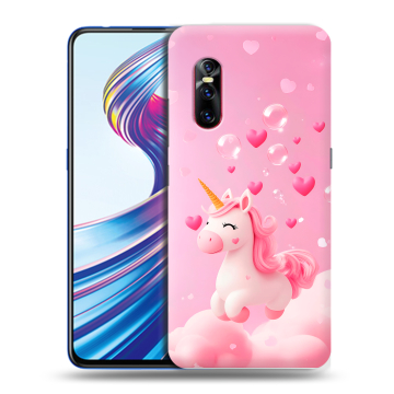 Силиконовый чехол на Vivo V15 Pro с принтом Единорог