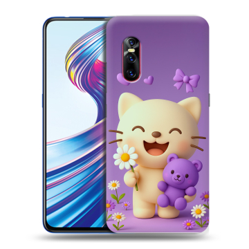 Силиконовый чехол на Vivo V15 Pro с принтом для девочек