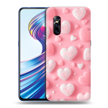 Силиконовый чехол на Vivo V15 Pro с принтом Сердечки