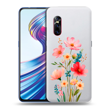 Силиконовый чехол на Vivo V15 Pro с принтом Цветы