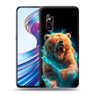 Силиконовый чехол на Vivo V15 Pro с принтом Медведь