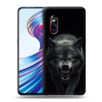 Силиконовый чехол на Vivo V15 Pro с принтом Волк
