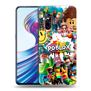 Силиконовый чехол на Vivo V15 Pro с принтом Roblox Роблокс