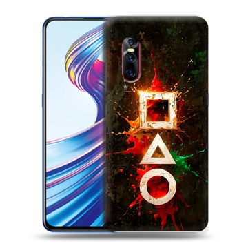 Силиконовый чехол на Vivo V15 Pro с принтом Squid Game Игра кальмара