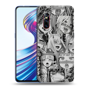 Силиконовый чехол на Vivo V15 Pro с принтом Ahegao Ахегао Аниме