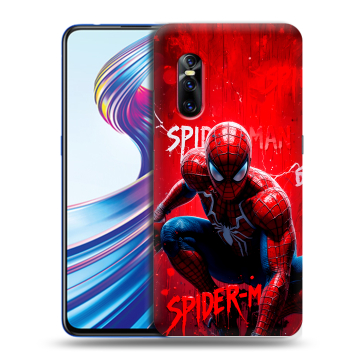Силиконовый чехол на Vivo V15 Pro с принтом Spiderman Человек паук