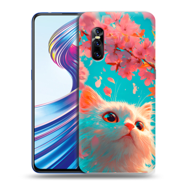 Силиконовый чехол на Vivo V15 Pro с принтом Красивый кот