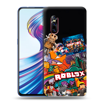 Силиконовый чехол на Vivo V15 Pro с принтом Roblox Роблокс