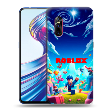 Силиконовый чехол на Vivo V15 Pro с принтом Roblox Роблокс