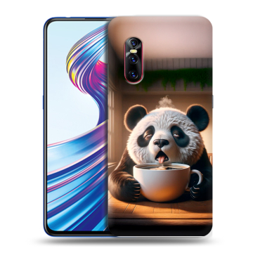 Силиконовый чехол на Vivo V15 Pro с принтом смешная панда