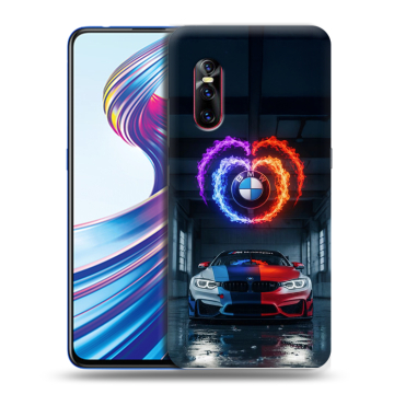 Силиконовый чехол на Vivo V15 Pro с принтом BMW БМВ