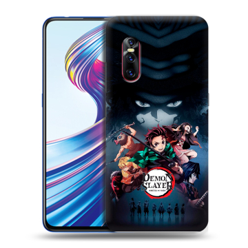 Силиконовый чехол на Vivo V15 Pro с принтом Demon Slayer Клинок рассекающий демонов