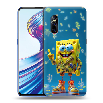 Силиконовый чехол на Vivo V15 Pro с принтом Спанч боб Спанчбоб