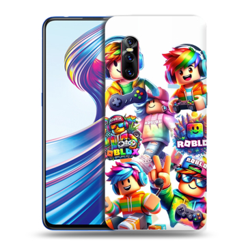 Силиконовый чехол на Vivo V15 Pro с принтом Roblox Роблокс