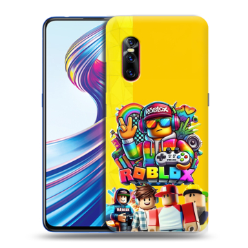 Силиконовый чехол на Vivo V15 Pro с принтом Roblox Роблокс