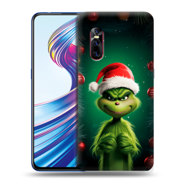 Силиконовый чехол на Vivo V15 Pro с принтом Гринч Новый год Рождество