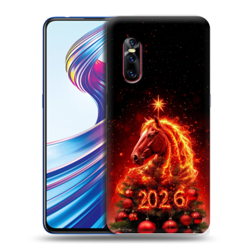 Силиконовый чехол на Vivo V15 Pro с принтом Новый год