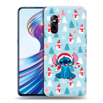 Силиконовый чехол на Vivo V15 Pro с принтом Стич Новый год