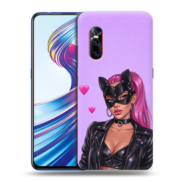 Силиконовый чехол на Vivo V15 Pro с принтом женский