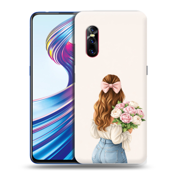 Силиконовый чехол на Vivo V15 Pro с принтом женский