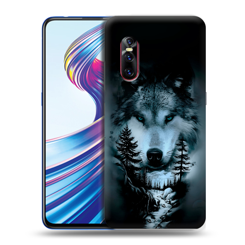 Силиконовый чехол на Vivo V15 Pro с принтом Лесной волк Силиконовый чехол на Vivo V15 Pro с принтом Лесной волк