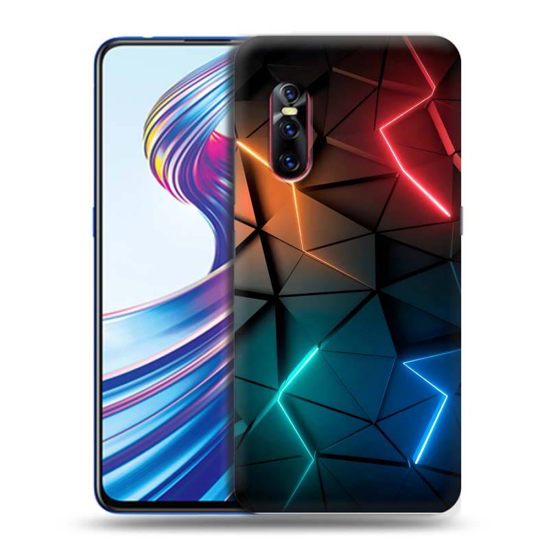 Силиконовый чехол на Vivo V15 Pro с принтом Абстракция неон Силиконовый чехол на Vivo V15 Pro с принтом Абстракция неон