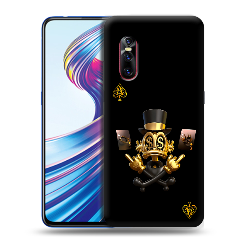Пластиковый чехол на Vivo V15 Pro с принтом Золотой скрудж макдак Пластиковый чехол на Vivo V15 Pro с принтом Золотой скрудж макдак
