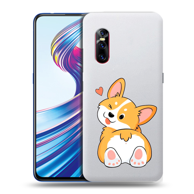 Силиконовый чехол на Vivo V15 Pro с принтом Корги Силиконовый чехол на Vivo V15 Pro с принтом Корги