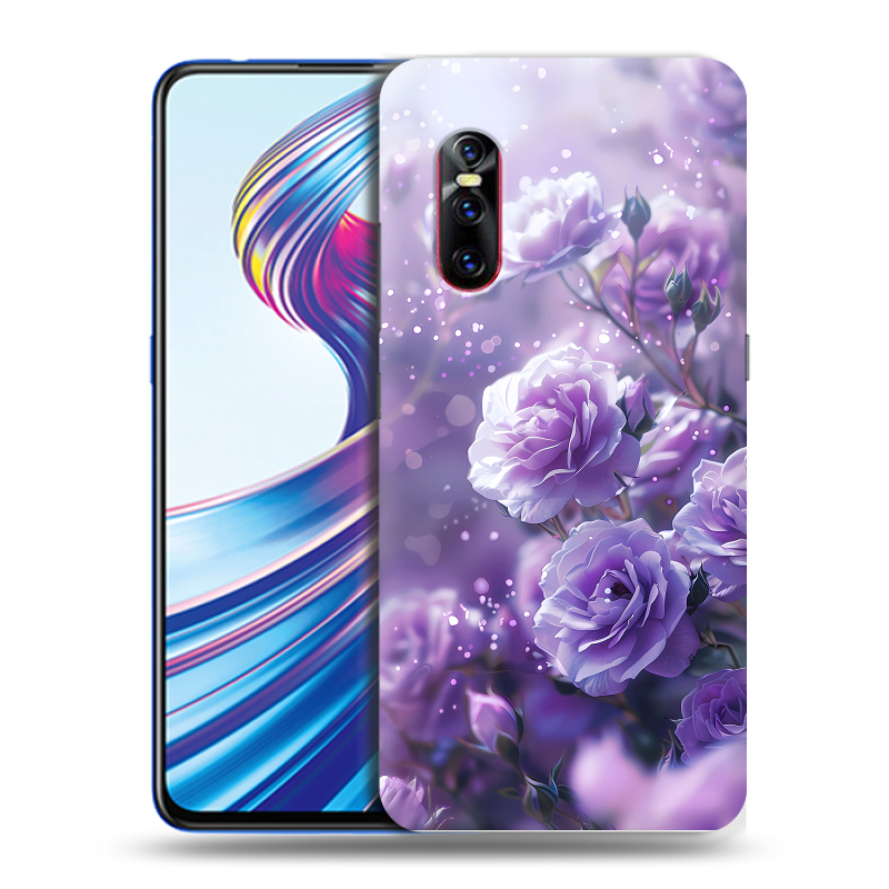 Силиконовый чехол на Vivo V15 Pro с принтом Розы цветы Силиконовый чехол на Vivo V15 Pro с принтом Розы цветы