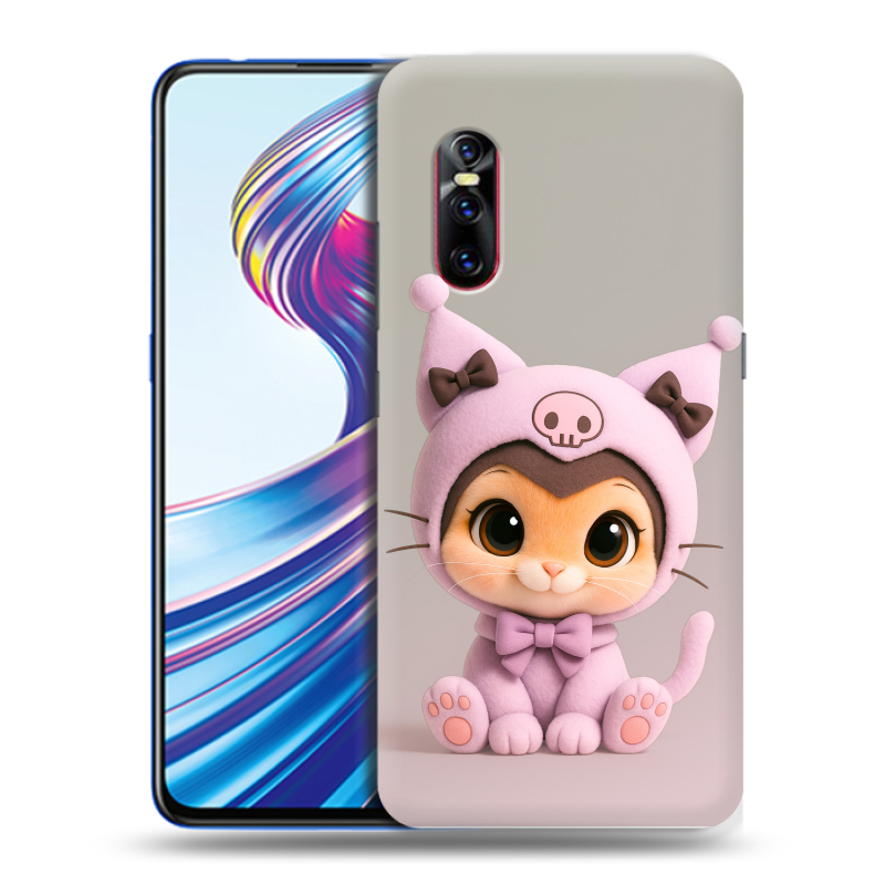Пластиковый чехол на Vivo V15 Pro с принтом Куроми Kuromi Пластиковый чехол на Vivo V15 Pro с принтом Куроми Kuromi