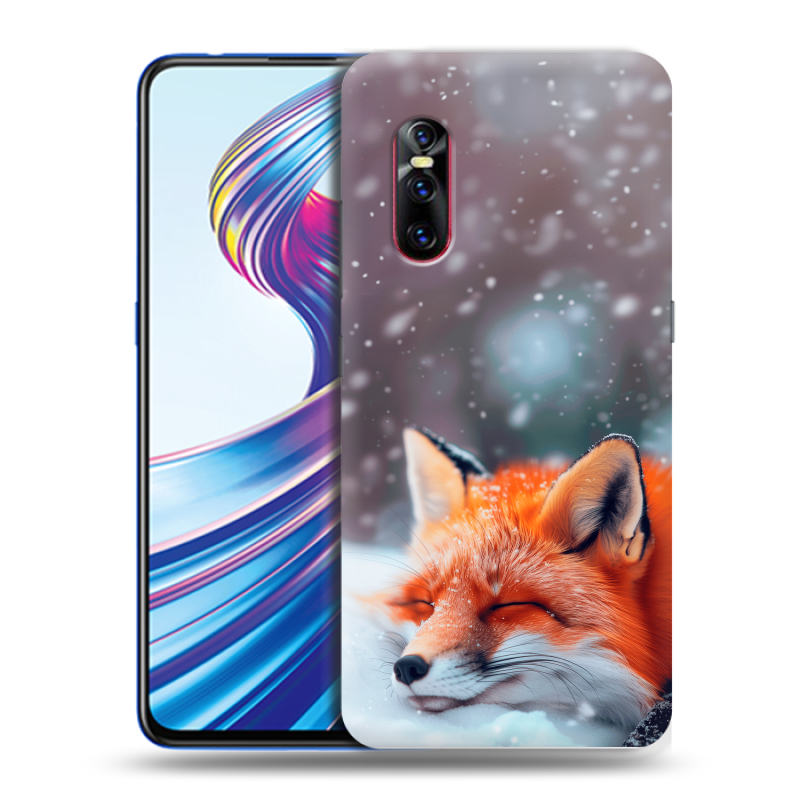 Силиконовый чехол на Vivo V15 Pro с принтом лиса Силиконовый чехол на Vivo V15 Pro с принтом лиса