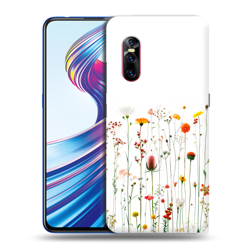 Пластиковый чехол на Vivo V15 Pro с принтом цветы Пластиковый чехол на Vivo V15 Pro с принтом цветы